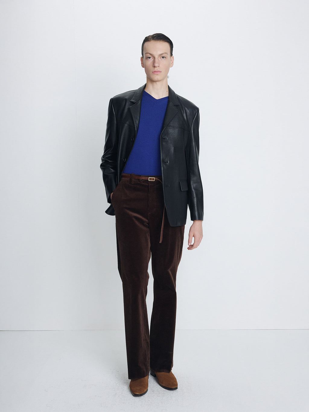 Tonywack - Vintage Lamb Leather Blazer Jacket (Black) product image 4 | TRAB K-Fashion Australia