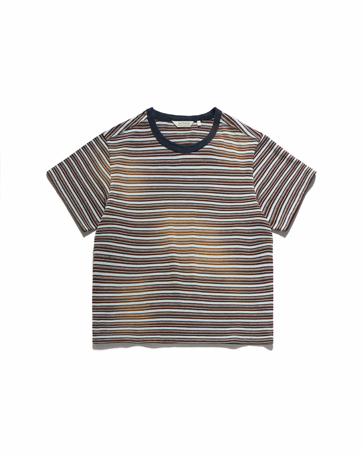 Eastlogue - Bleached Stripe T-shirts (Blue & Brown Stripe) product image 3 | TRAB K-Fashion Australia