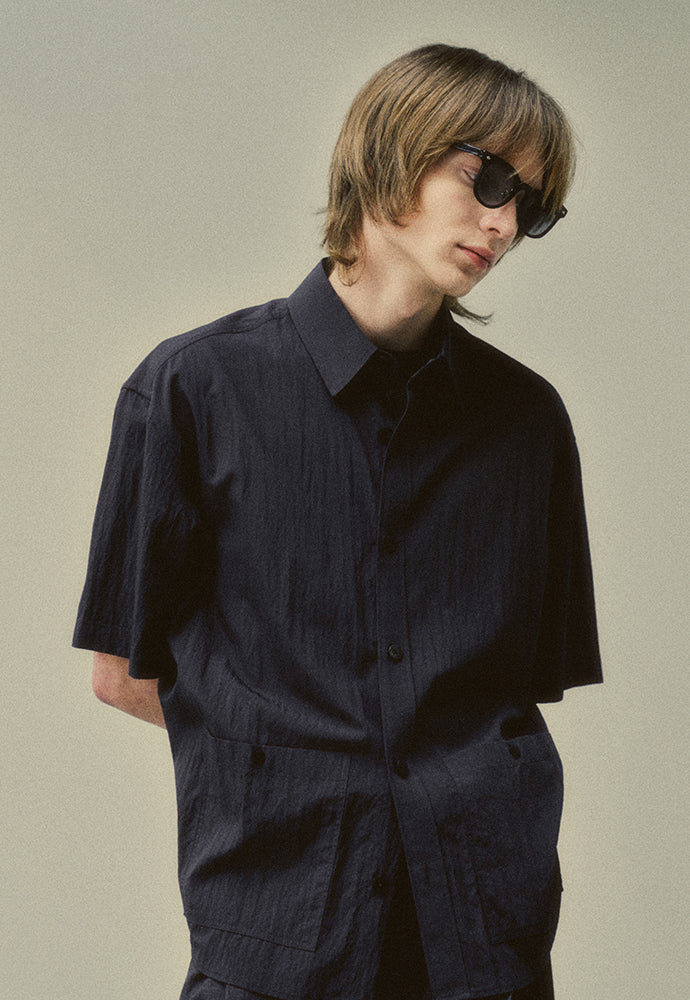 Art if acts - Two Pocket Half Shirt (Charcoal) product image 5 | TRAB K-Fashion Australia