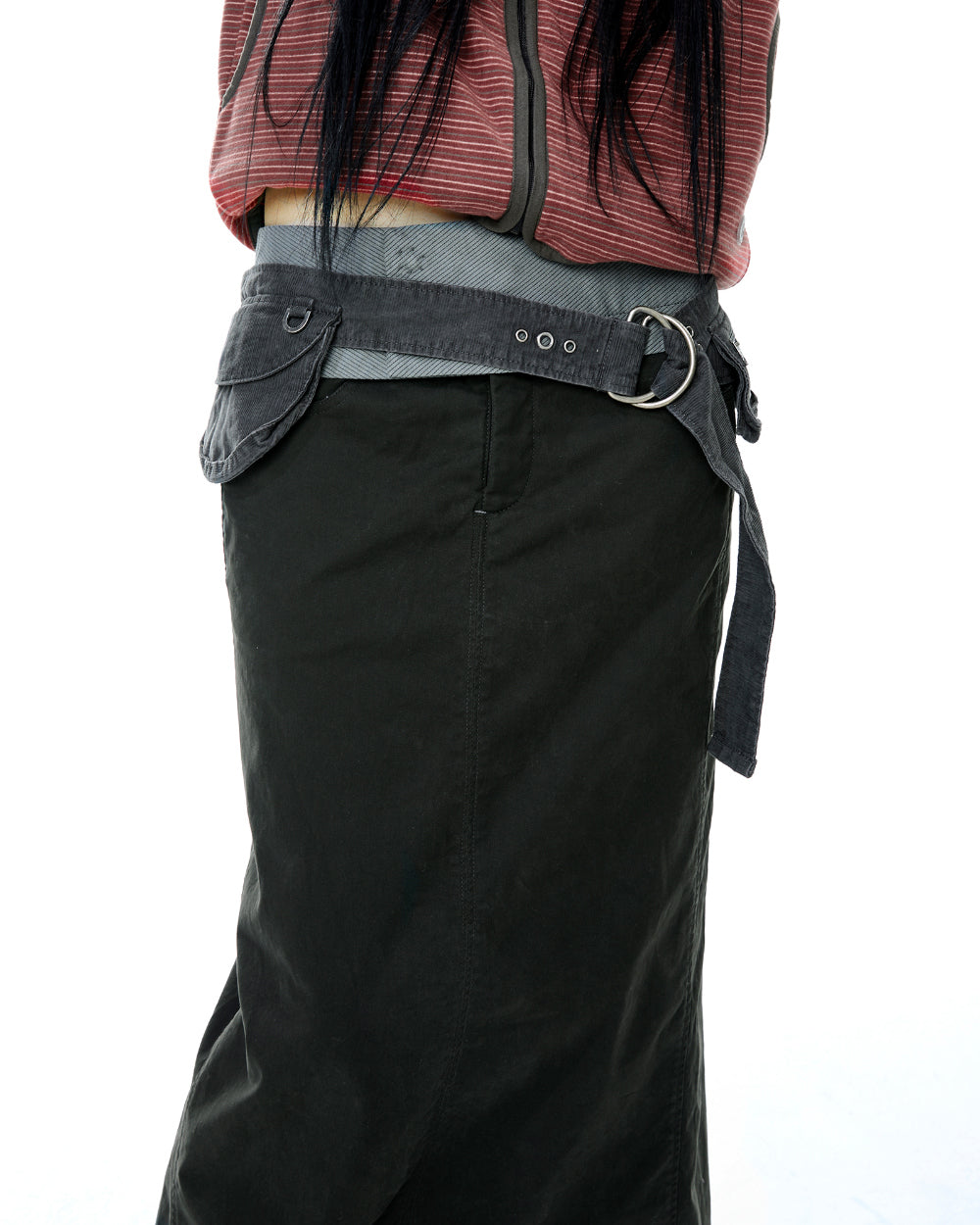 Coyseio - Waist Panel Skirt Warm (Grey) product image 3 | TRAB K-Fashion Australia
