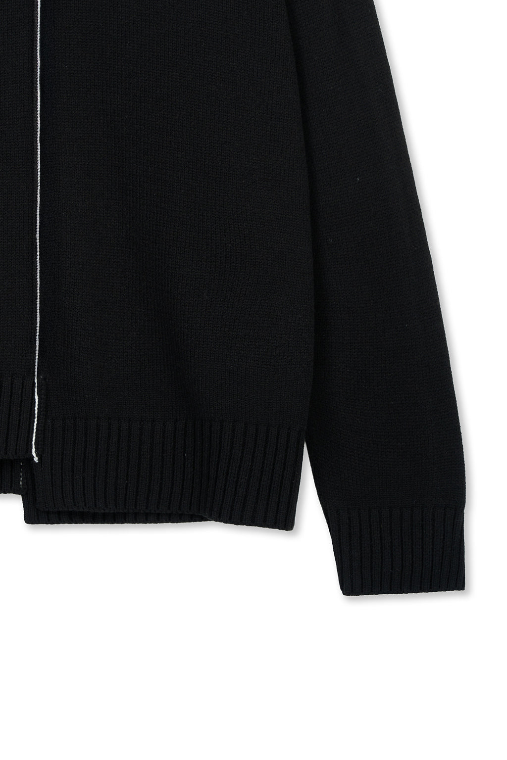 Matin Kim - Asymmetric Logo Knit Pullover (Black) product image 4 | TRAB K-Fashion Australia