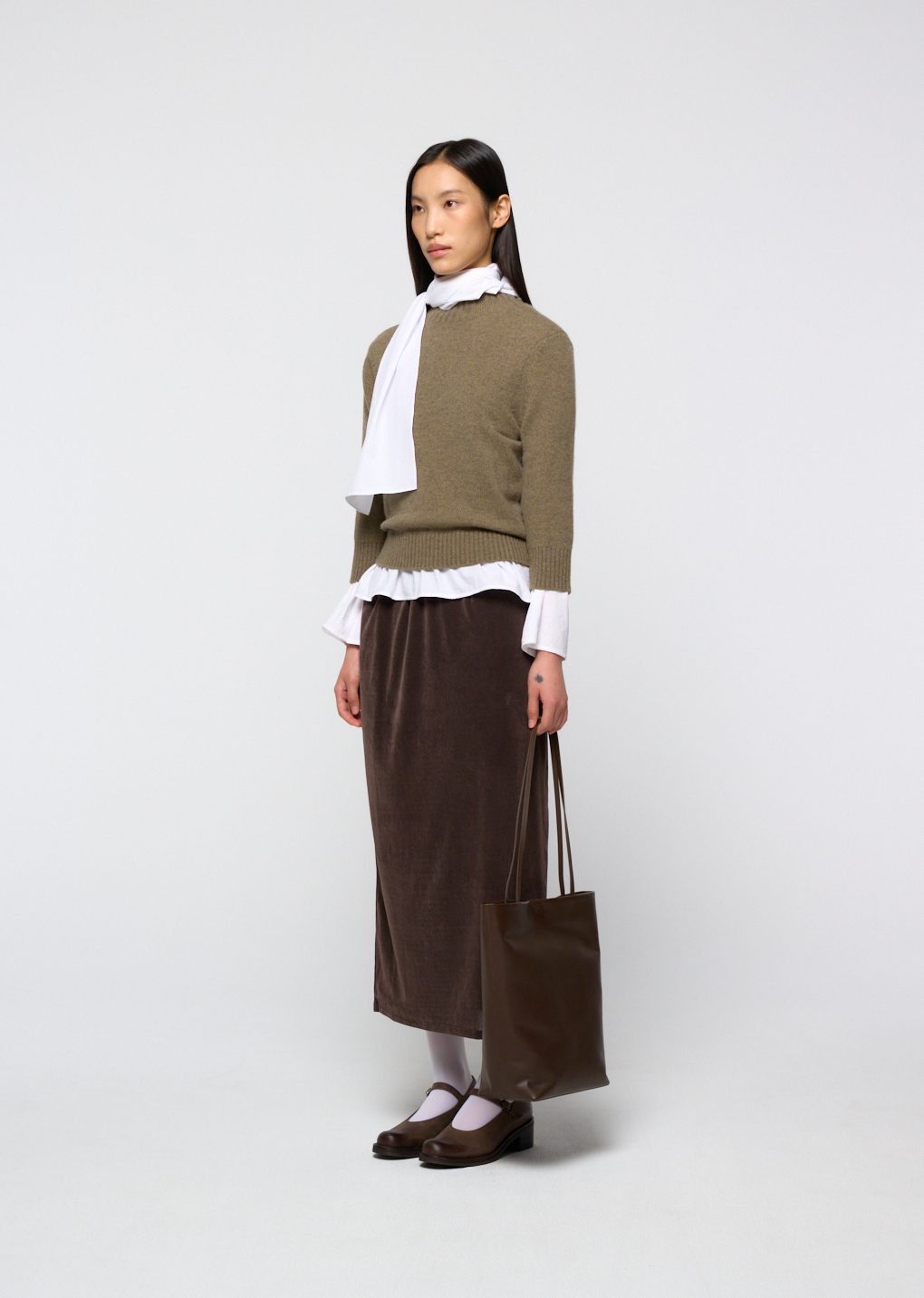 Amomento - Wool mock neck knit (Khaki) product image 3 | TRAB K-Fashion Australia