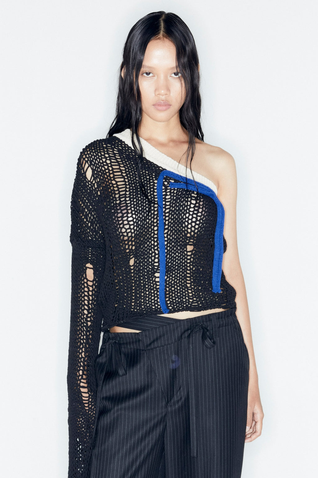 Andersson Bell - Adsb X Ottolinger One Shoulder Knit (Black) product image 1 | TRAB K-Fashion Australia