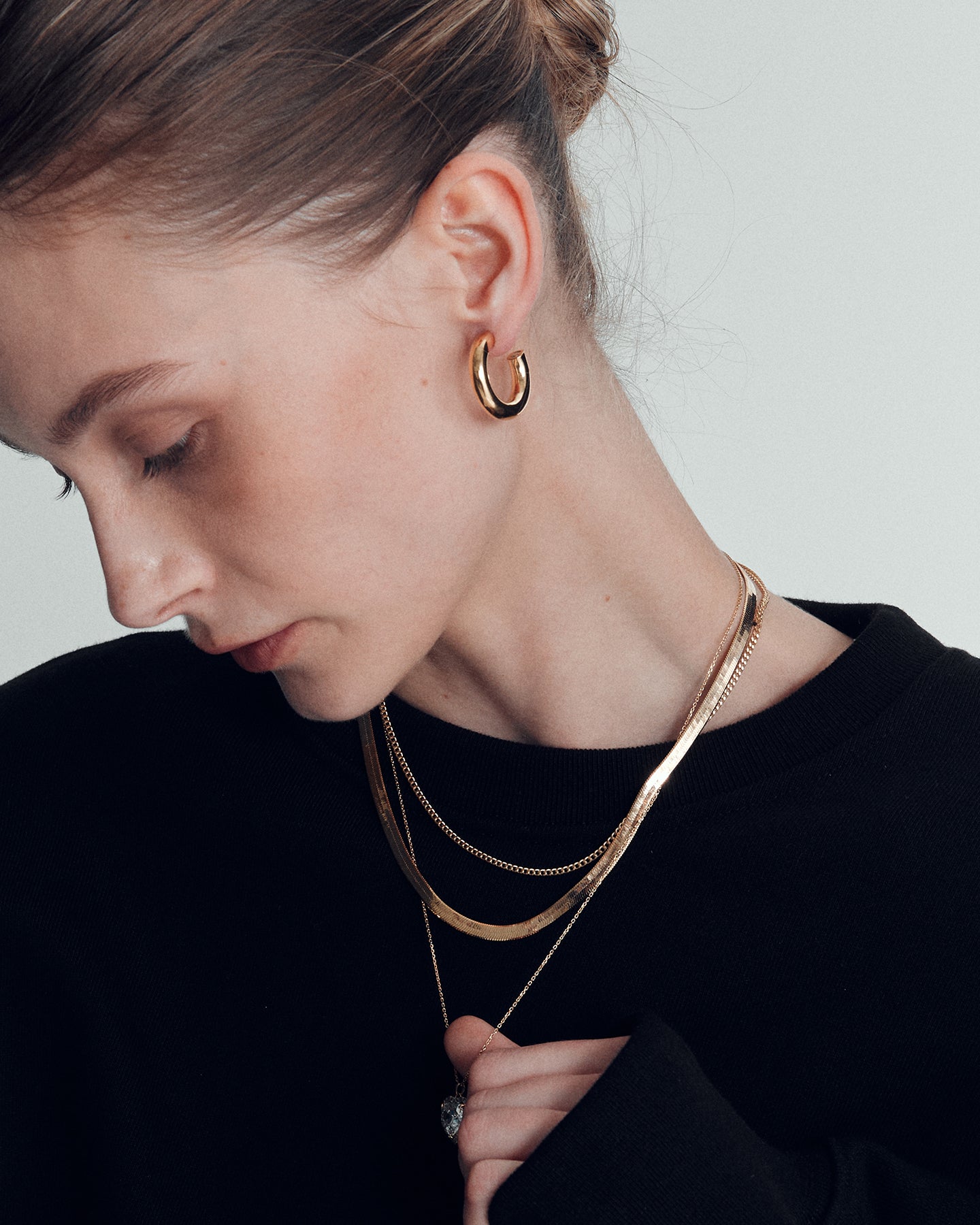 Numbering - Pipe Hoop Earrings #7013 product image 3 | TRAB K-Fashion Australia