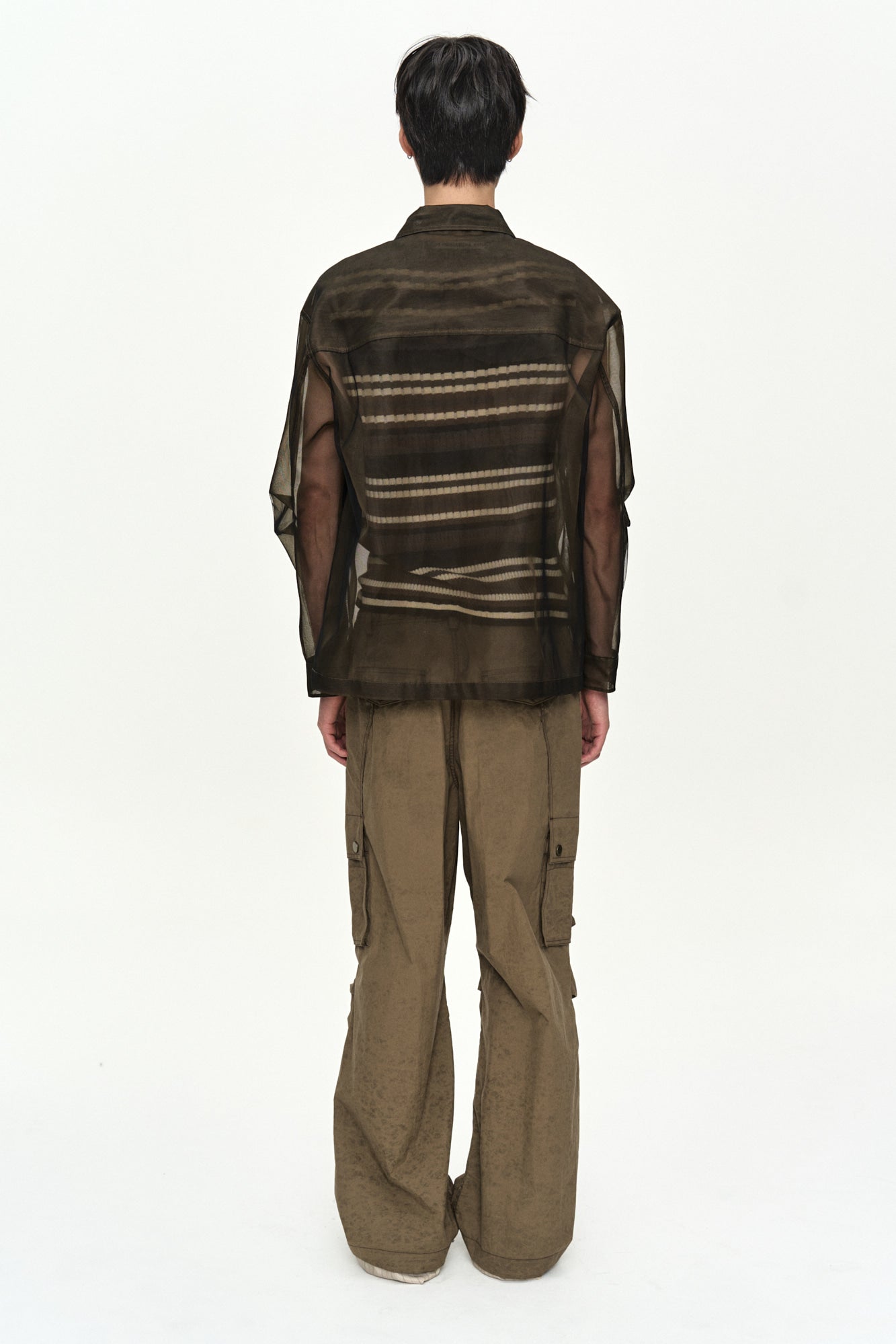 Andersson Bell - Karim Sheer Over Shirt (Brown) product image 4 | TRAB K-Fashion Australia