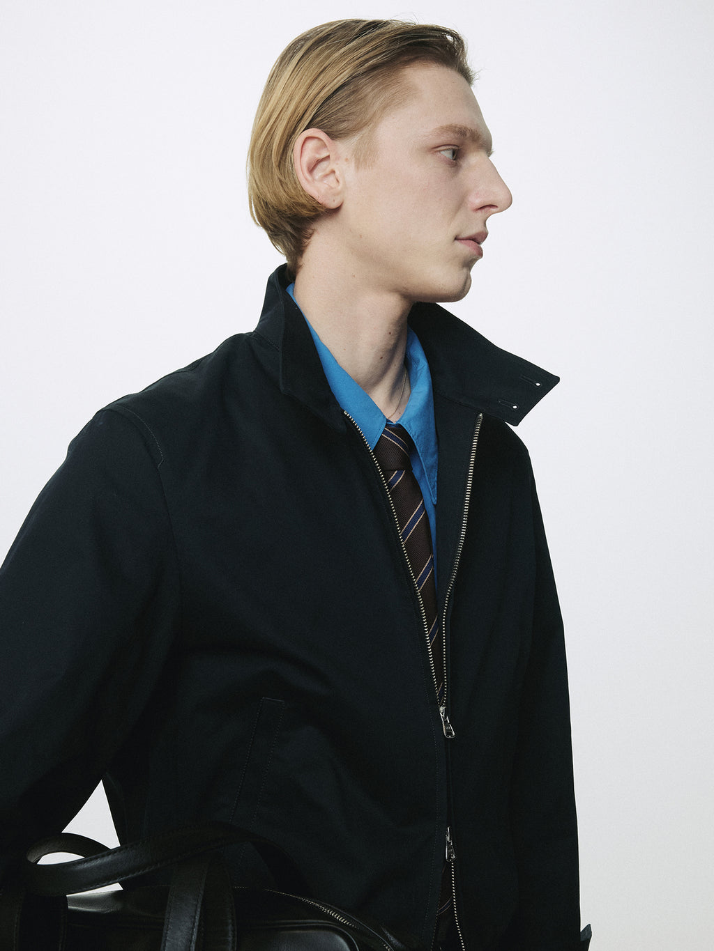 Tonywack - High Density Cotton Harrington Jacket (Navy) product image 5 | TRAB K-Fashion Australia
