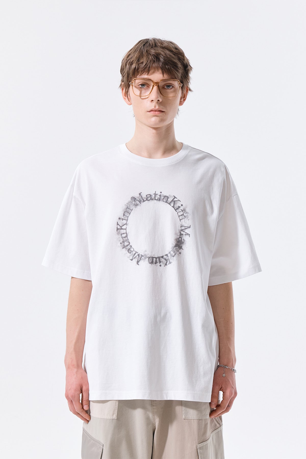 Matin Kim - Matin Kim Circle Logo Top (White) product image 5 | TRAB K-Fashion Australia