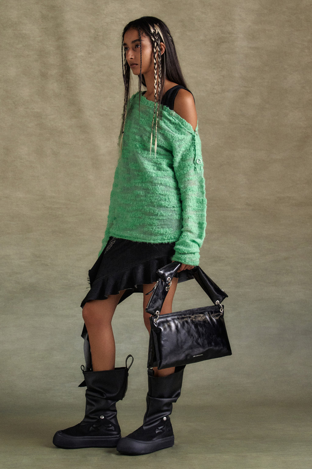 Andersson Bell - Fifi Button Pullover Knit (Pale Jade) product image 3 | TRAB K-Fashion Australia