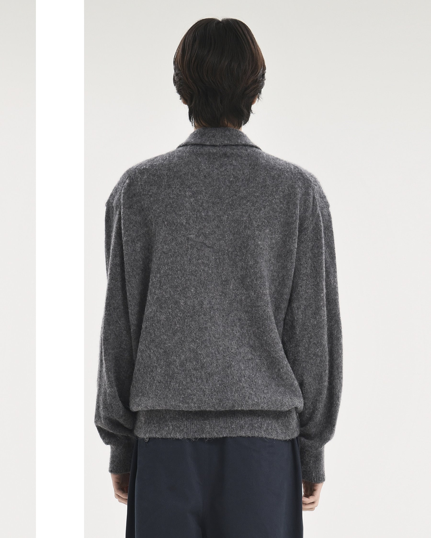 Brownyard - Alpaca Collar Cardigan (Charcoal) product image 2 | TRAB K-Fashion Australia