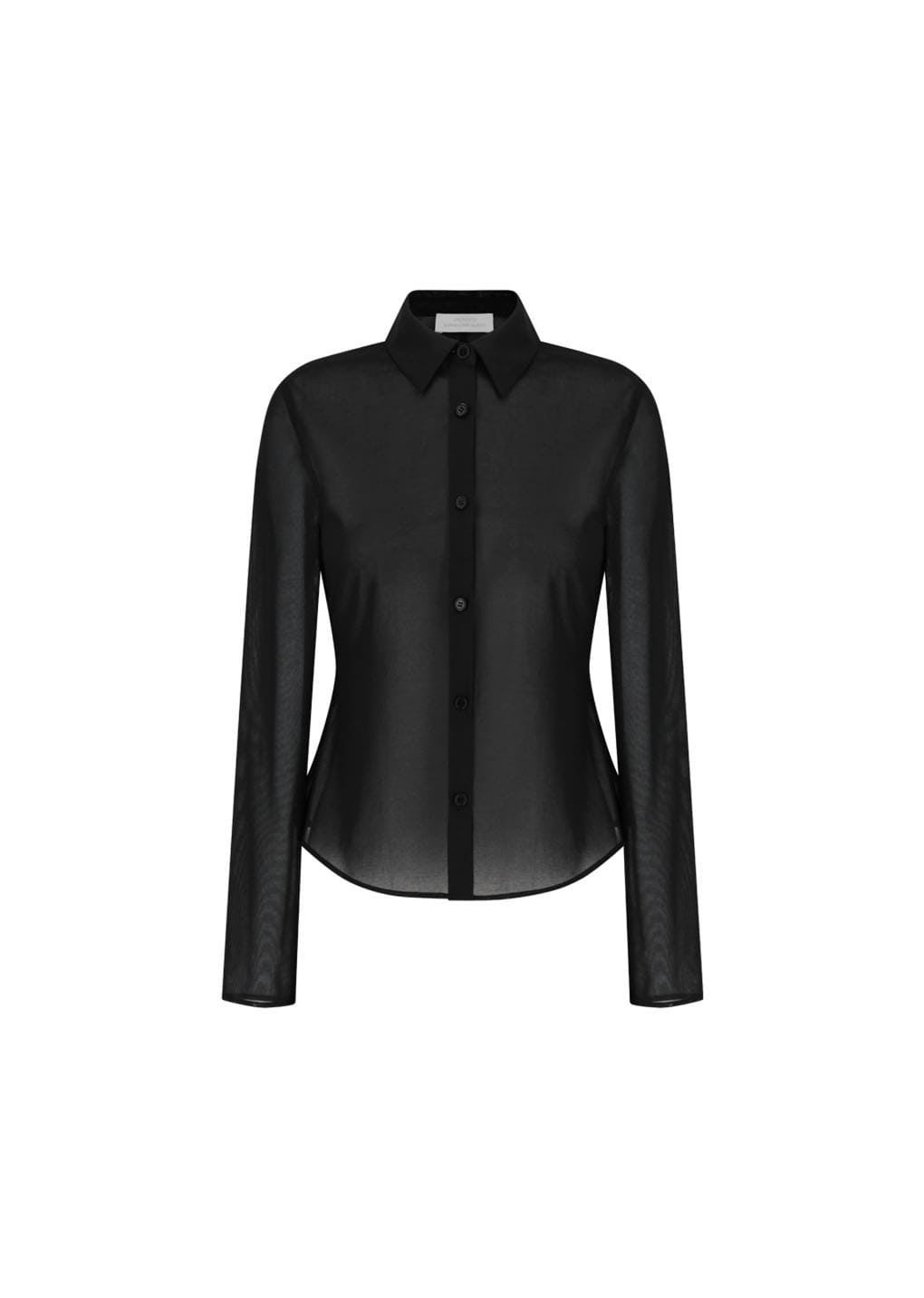 Amomento - Sheer Slim Shirt (Black) product image 2 | TRAB K-Fashion Australia