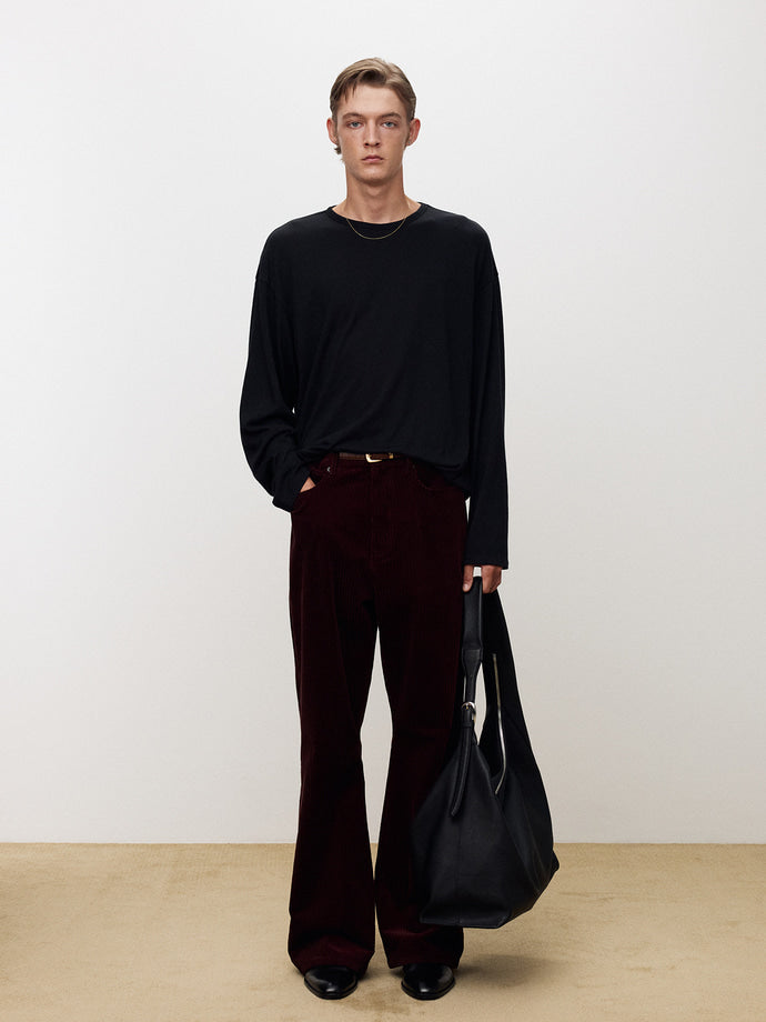 Tonywack - Cotton Cashmere Long Sleeve Top (Dark Navy) product image 2 | TRAB K-Fashion Australia