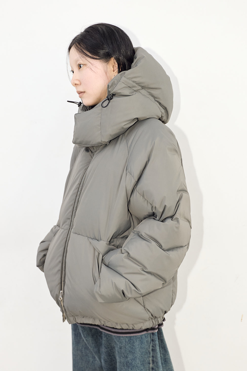 Hatchingroom - Heavy Goose Down Puffer Jacket Olive (Grey) product image 9 | TRAB K-Fashion Australia