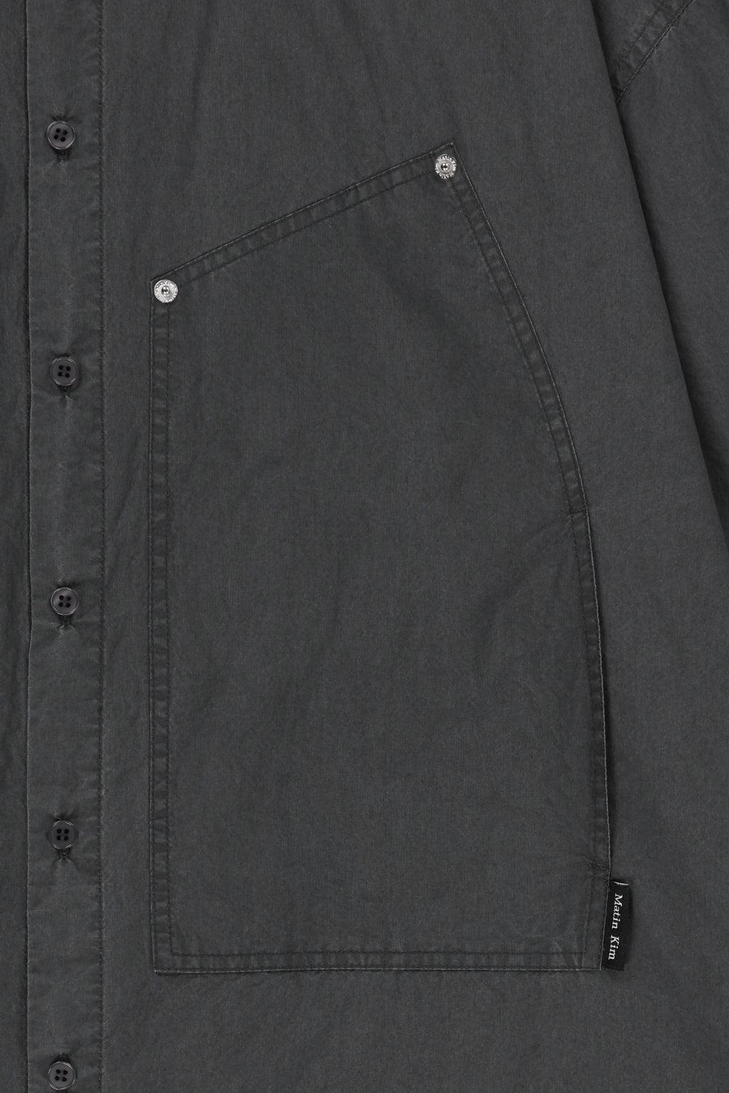 Matin Kim - Half Sleeve Pocket Shirt (Charcoal) product image 5 | TRAB K-Fashion Australia