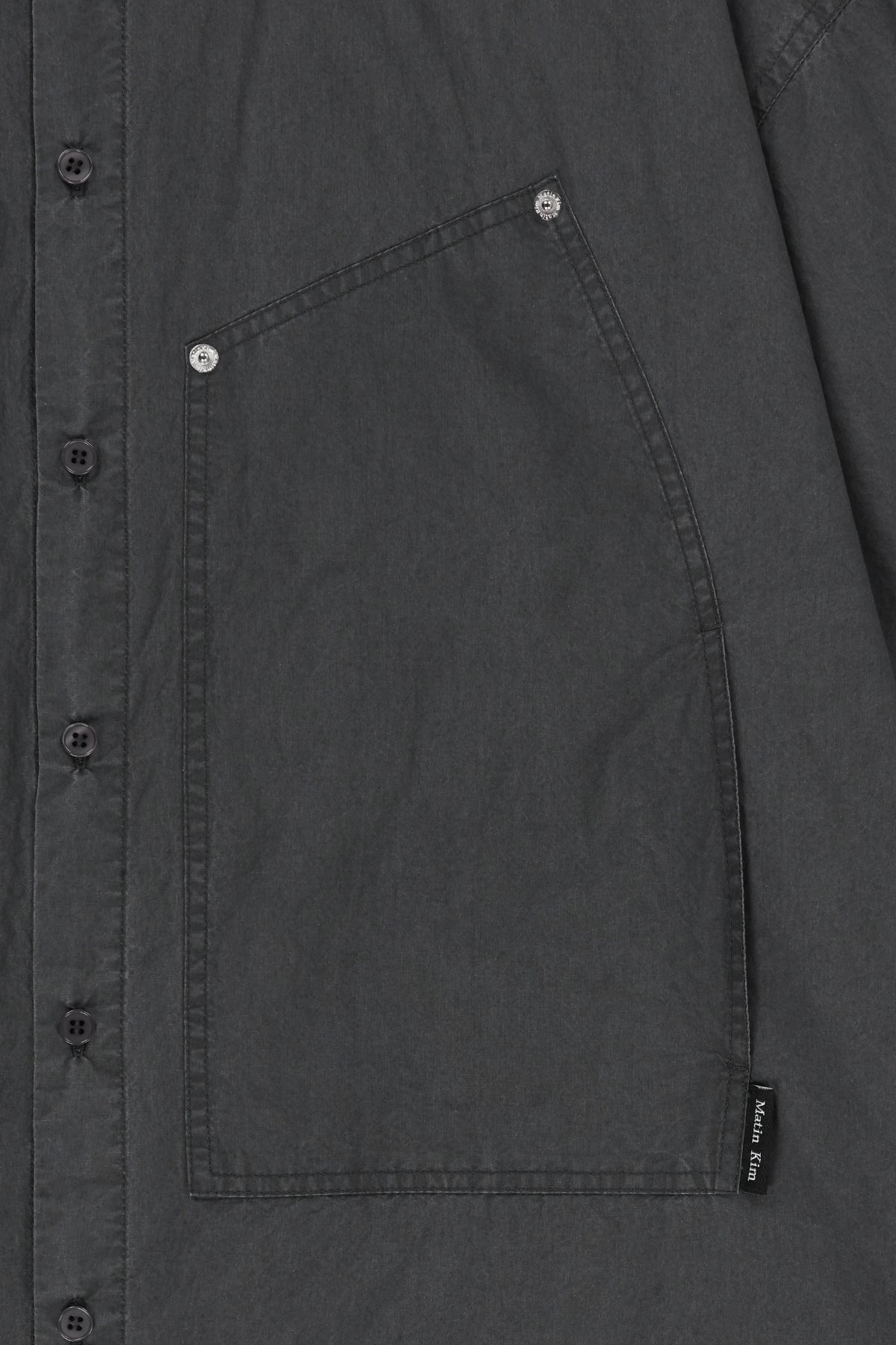 Matin Kim - Half Sleeve Pocket Shirt (Charcoal) product image 5 | TRAB K-Fashion Australia