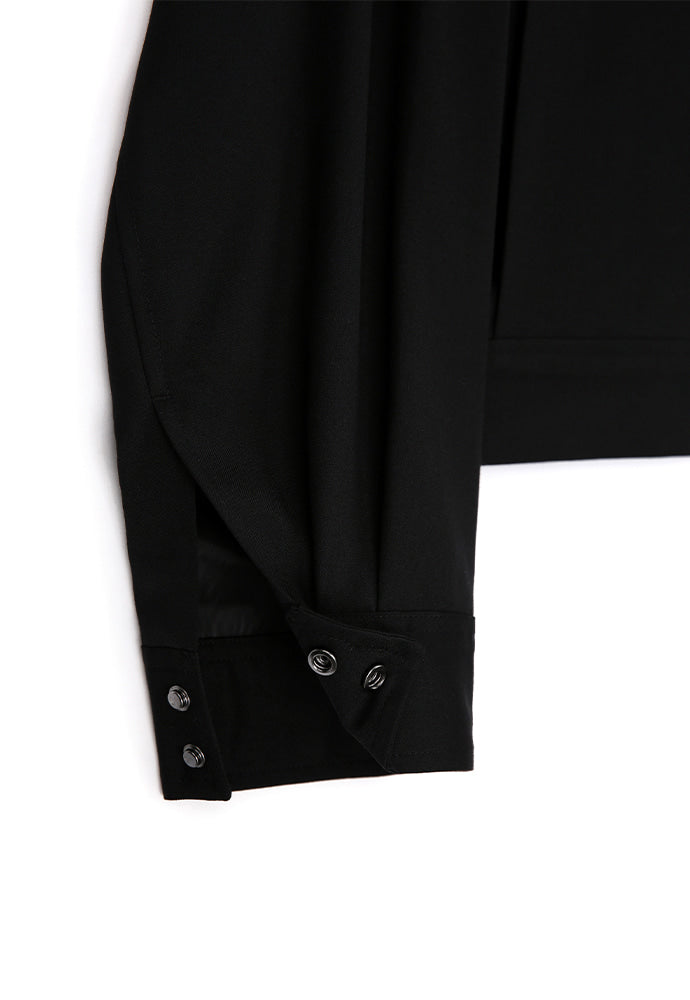 Tonywack - Wool Side Buckle Pleated Short Jacket (Black) product image 12 | TRAB K-Fashion Australia