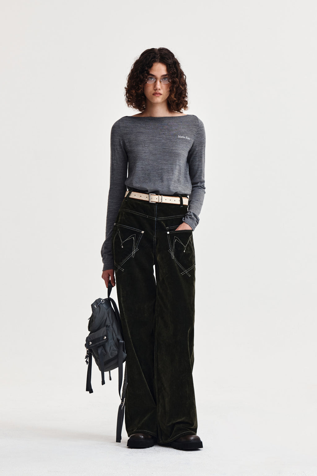 Matin Kim - Essential Boat Neck Knit Top (Grey) product image 8 | TRAB K-Fashion Australia