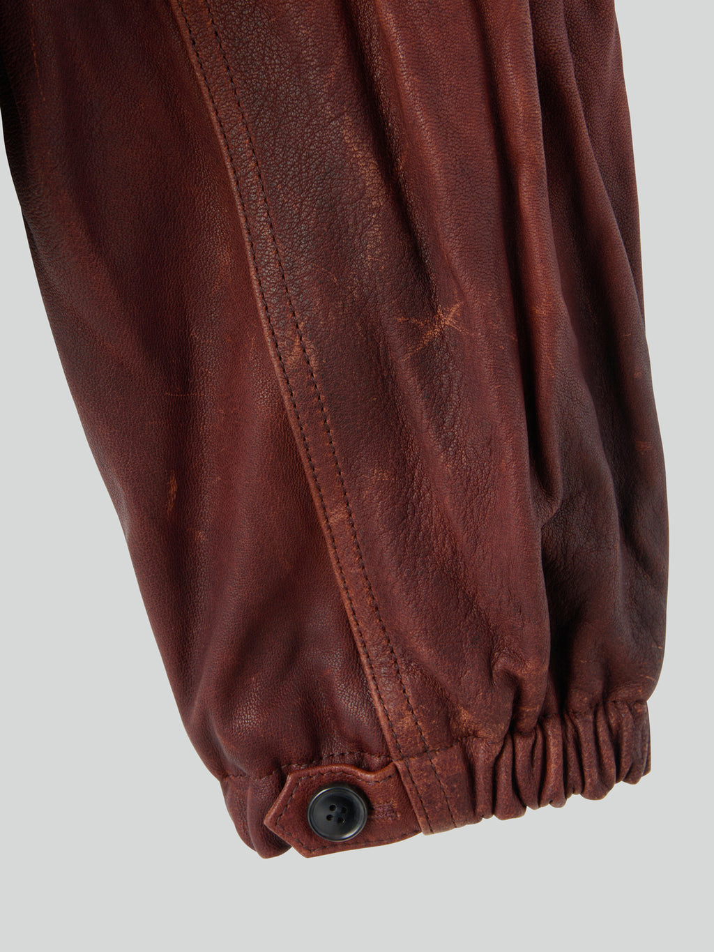 Recto - Vintage Effect Leather Jumper (Red Brown) product image 7 | TRAB K-Fashion Australia
