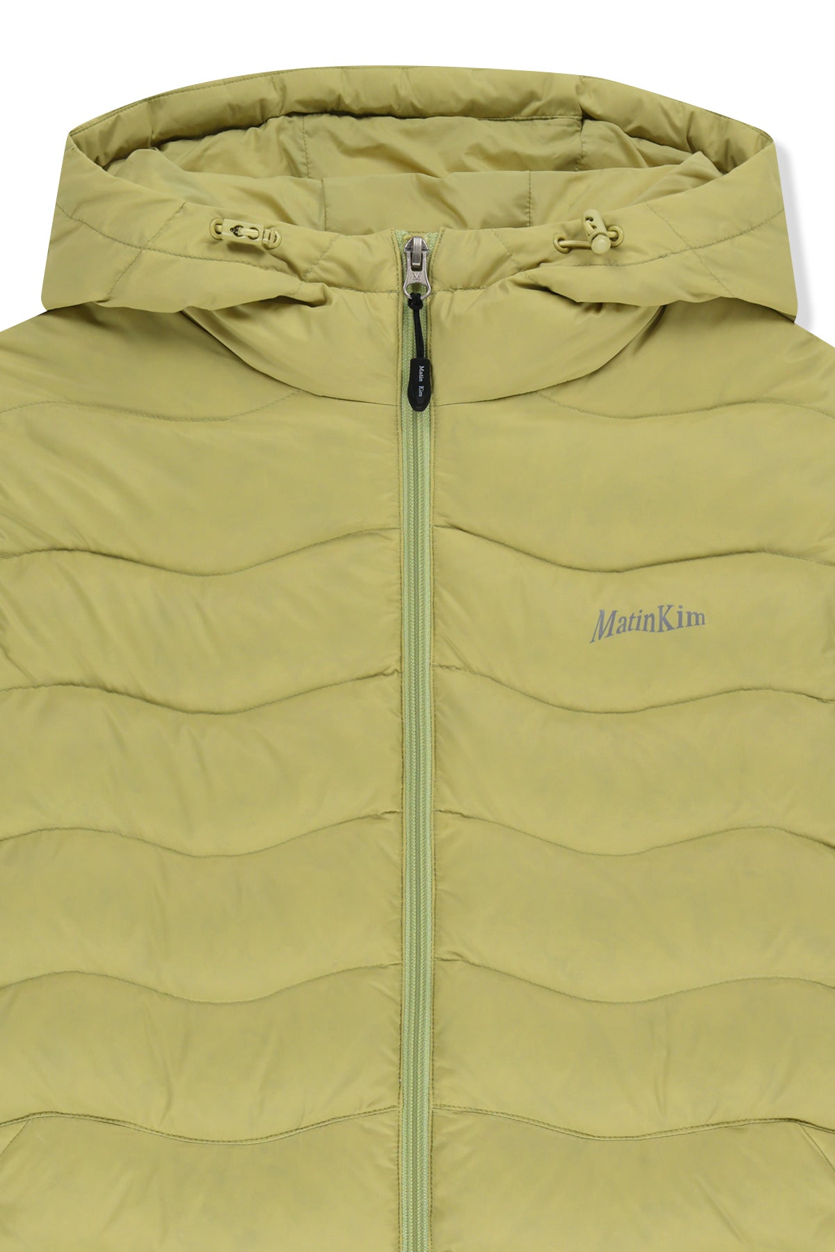 Matin Kim - Flowing Quilted Hoody Down Jumper (Lime) product image 3 | TRAB K-Fashion Australia