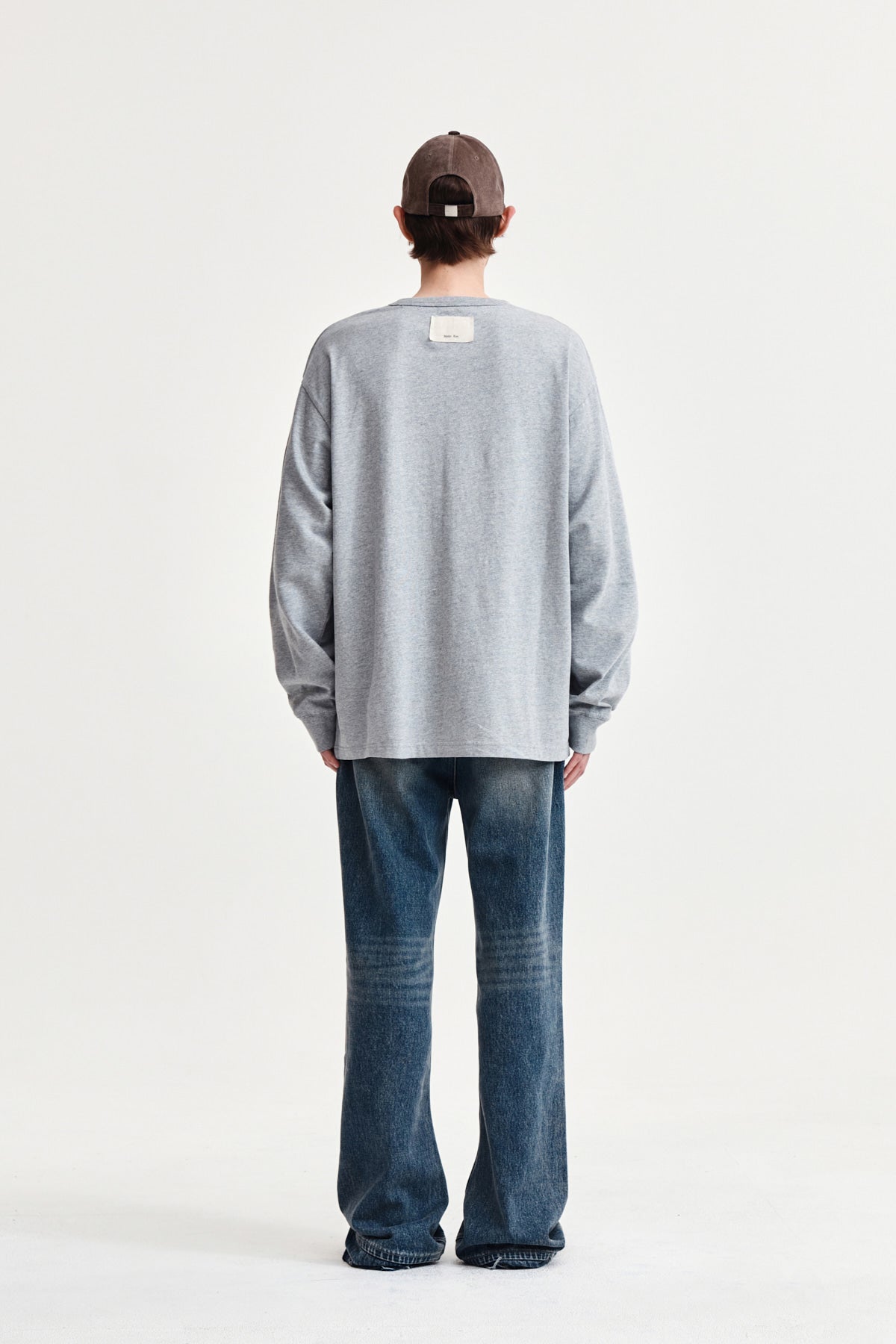 Matin Kim - Washed Flare Denim Pants (Light Blue) product image 7 | TRAB K-Fashion Australia