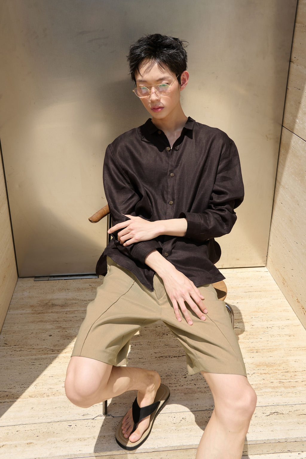STU - Linen Shirt (Brown) product image 16 | TRAB K-Fashion Australia