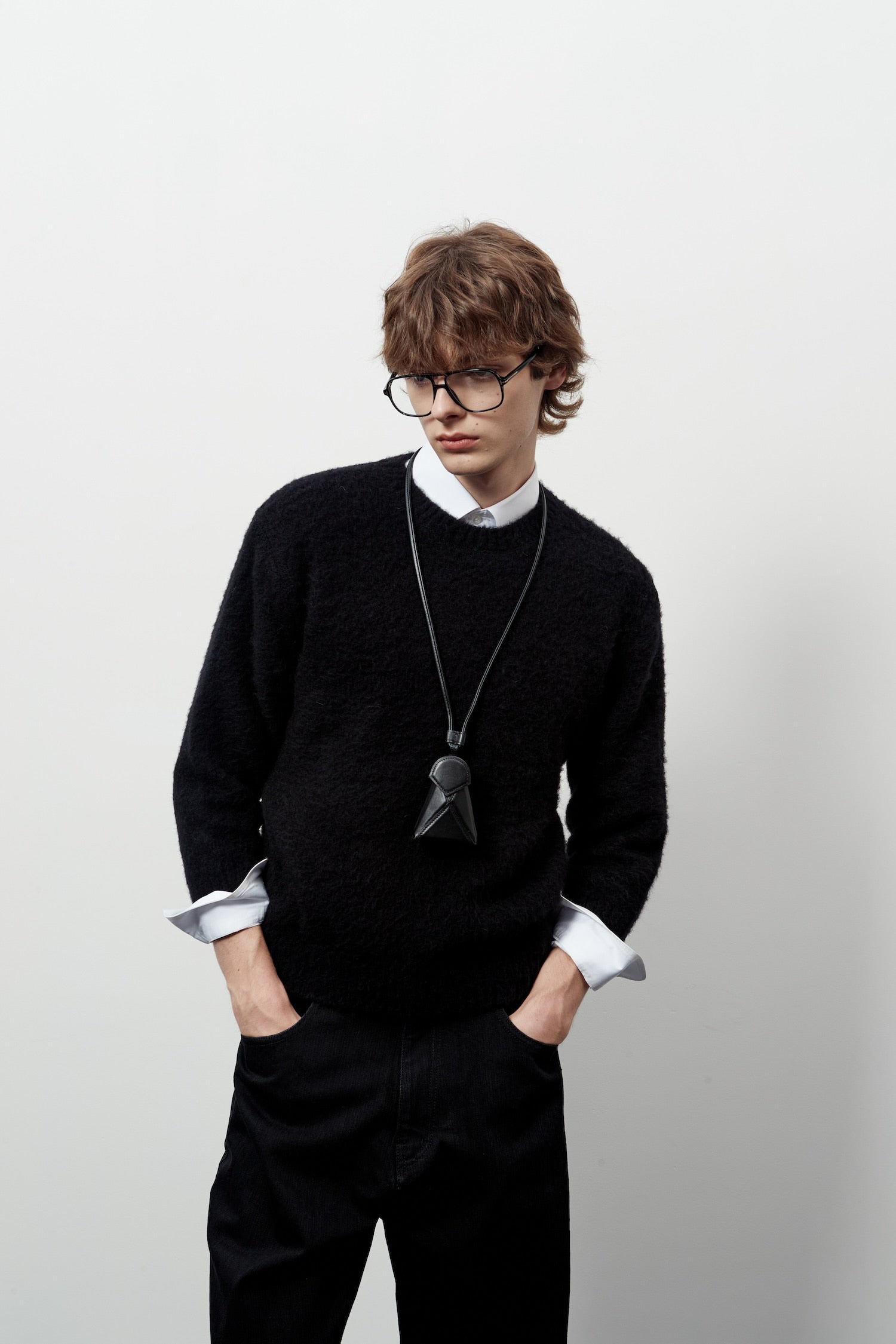 Stu - Boucle Quarter Sleeve Knit (Black) product image 7 | TRAB K-Fashion Australia