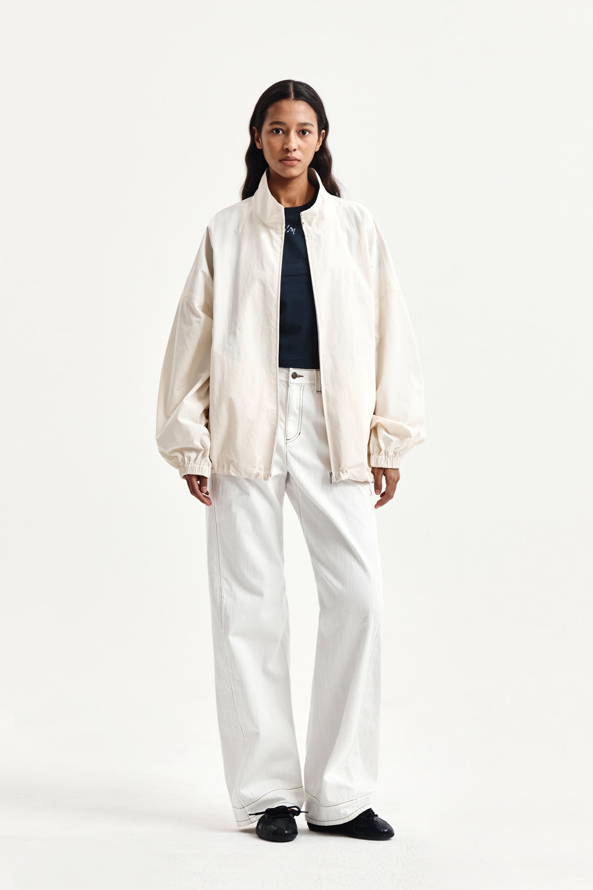 Matin Kim - Back Logo High Neck Jumper (Cream) product image 11 | TRAB K-Fashion Australia