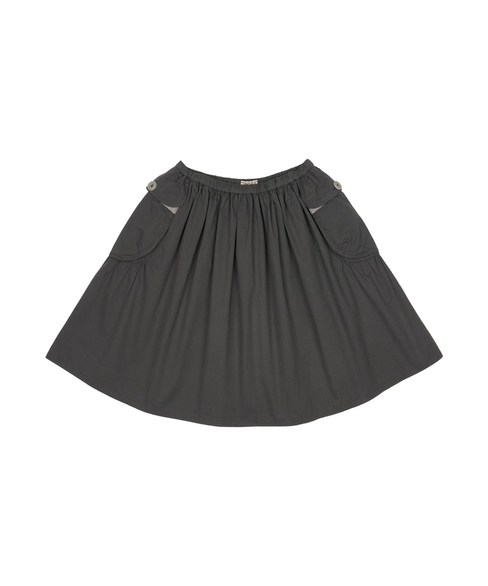Coyseio - Big Pocket Shirring Skirt (Charcoal) product image 11 | TRAB K-Fashion Australia