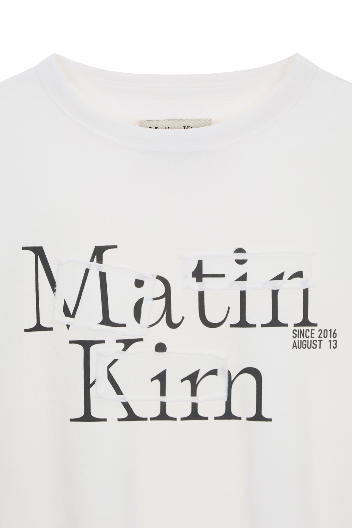 Matin Kim - Patch Graphic Long Sleeve Top (White) product image 3 | TRAB K-Fashion Australia