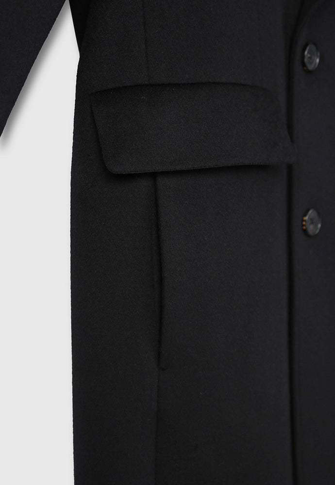 Tonywack - Wool And Cashmere Double-Breasted Coat (Black) product image 13 | TRAB K-Fashion Australia