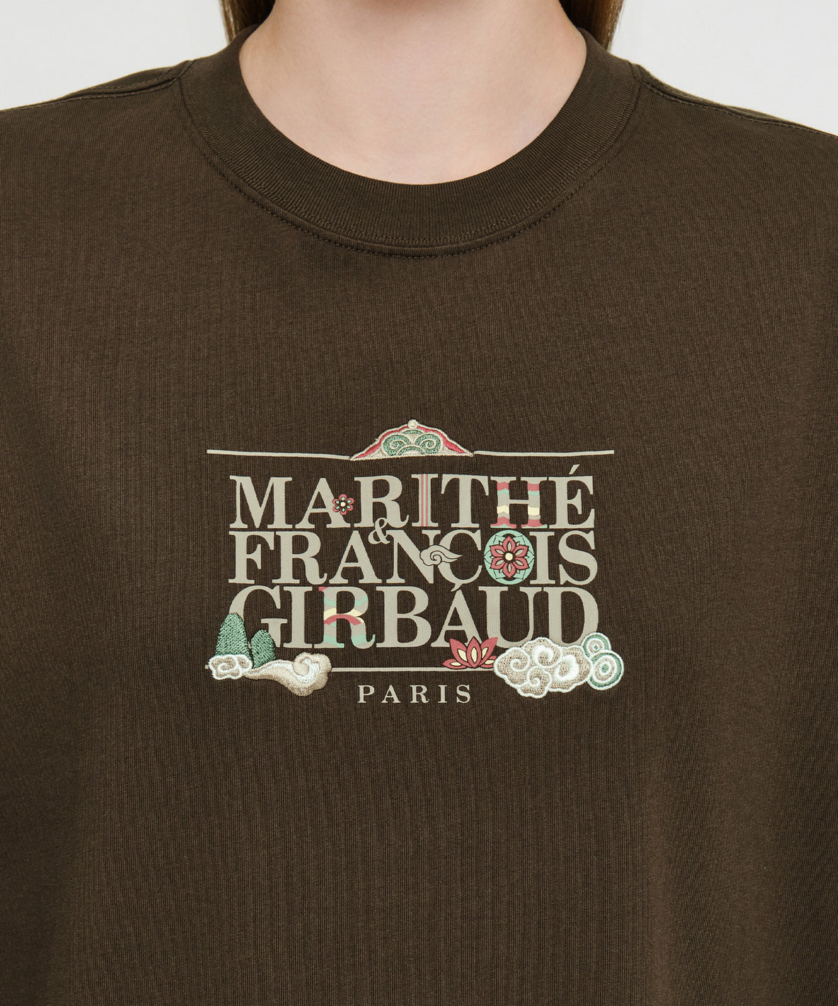 Marithe & Francois Girbaud - [Pre-order – Ships 21 Sep] Seoul Exclusive Classic Logo Tee (Dark Brown) product image 4 | TRAB K-Fashion Australia