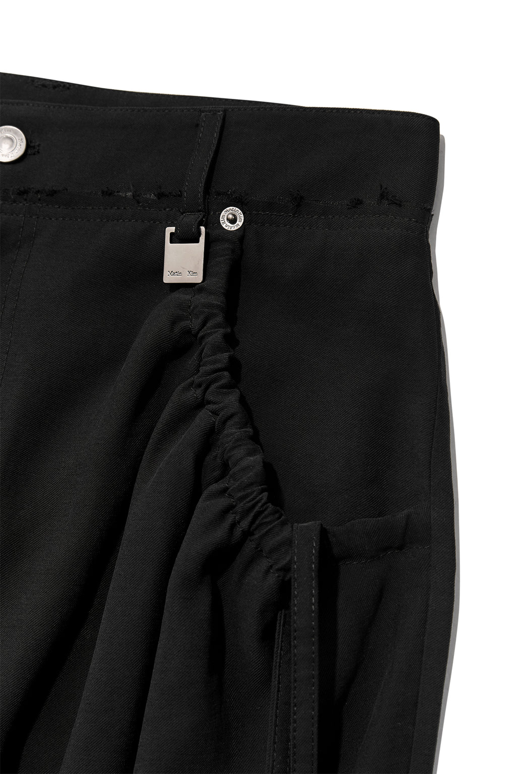 Matin Kim - String Pocket Wide Cargo Pants (Black) product image 4 | TRAB K-Fashion Australia