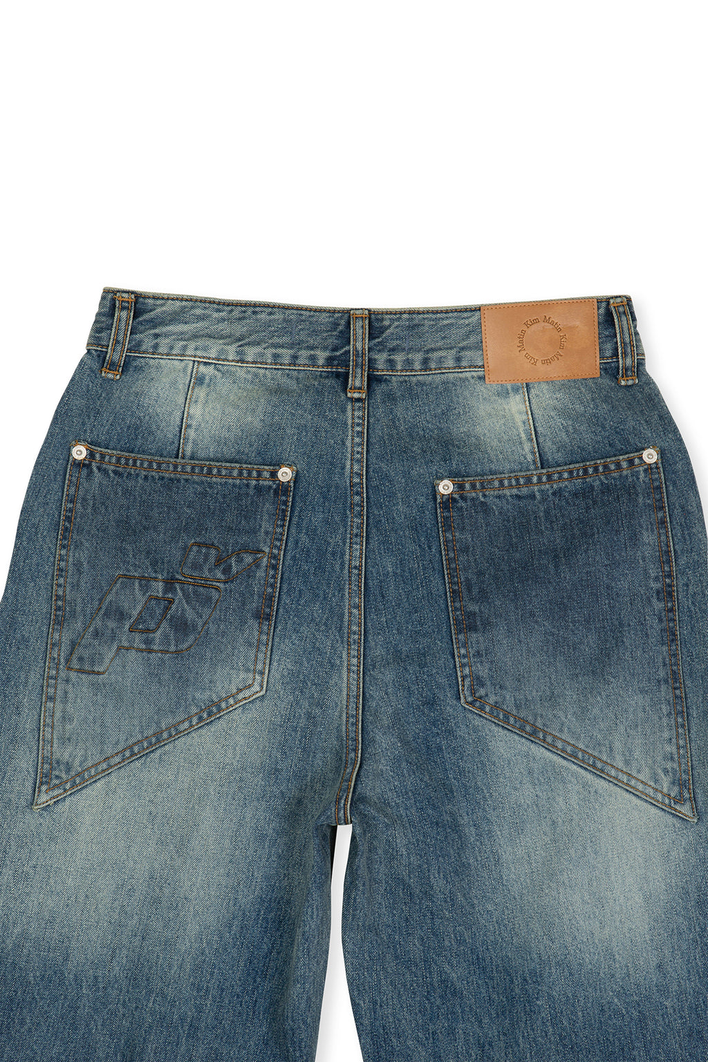 Matin Kim - Peaches Coating Washed Denim Pants (Blue) product image 5 | TRAB K-Fashion Australia