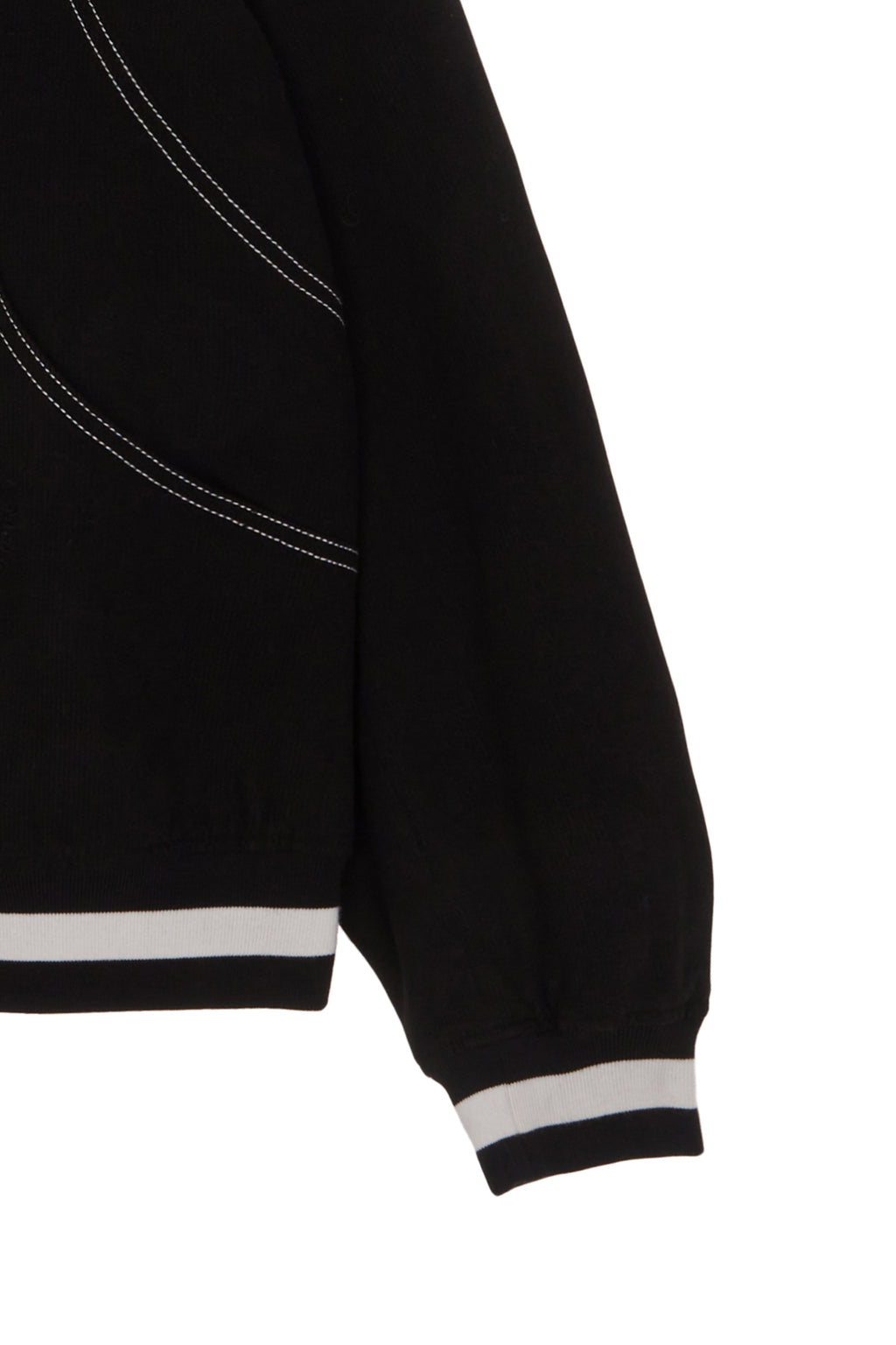 Matin Kim - Stitch Varsity Jumper (Black) product image 4 | TRAB K-Fashion Australia