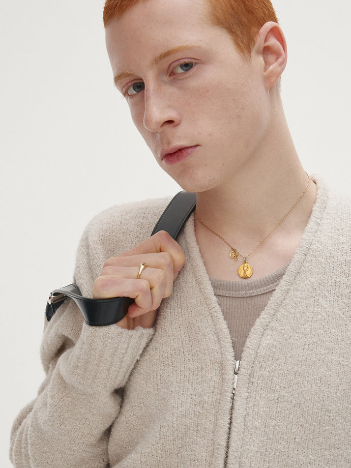 Tonywack - Baby Alpaca Brushed Zip Cardigan (Ecru) product image 6 | TRAB K-Fashion Australia