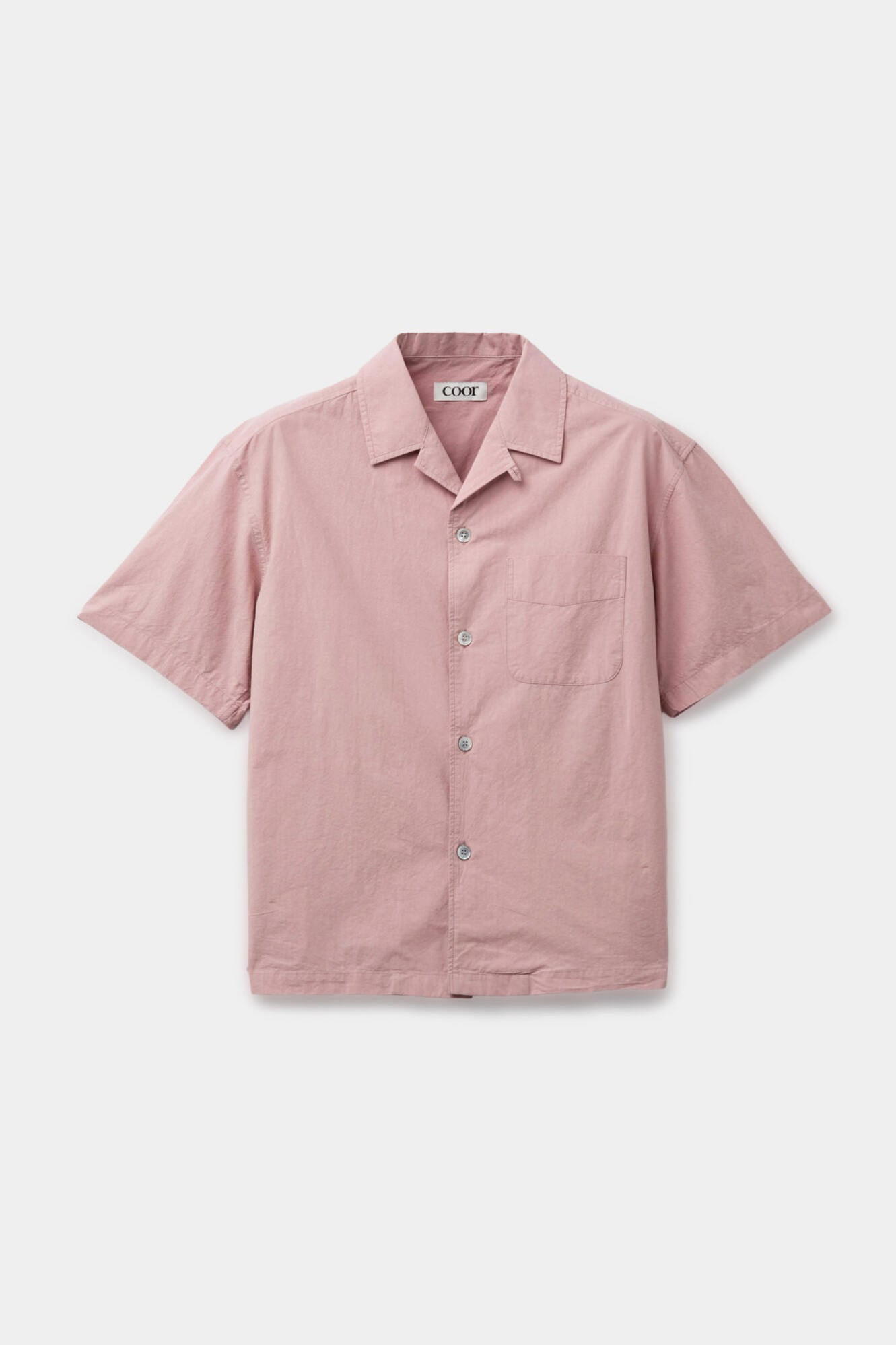 Coor - One-Pocket Garment Washed Half Shirt (Indi Pink) product image 1 | TRAB K-Fashion Australia