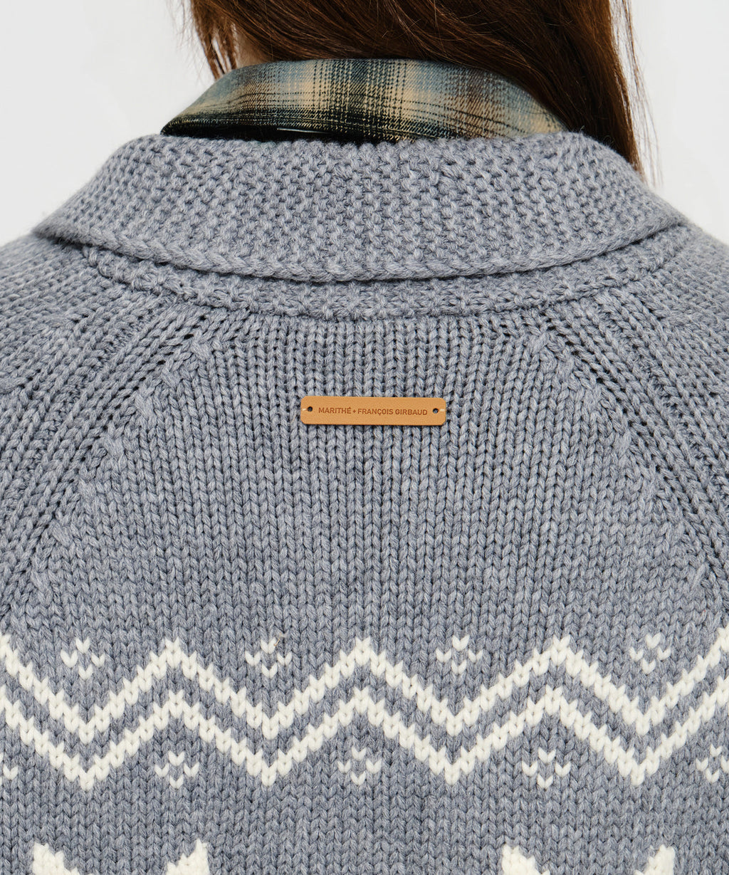 Marithe & Francois Girbaud - Nordic Cowichan Cardigan (Melange Gray) product image 5 | TRAB K-Fashion Australia