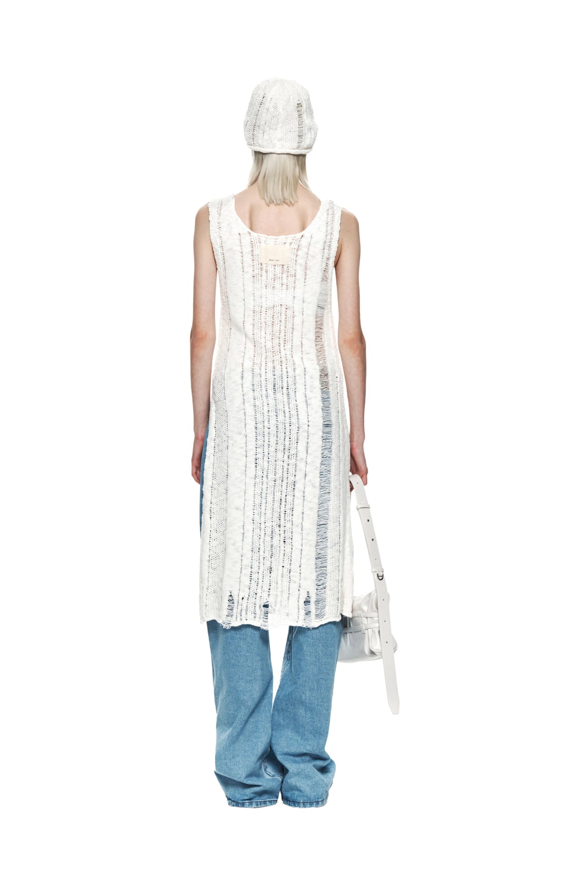 Matin Kim - Stripe Chunky Knit Dress (Ivory) product image 7 | TRAB K-Fashion Australia