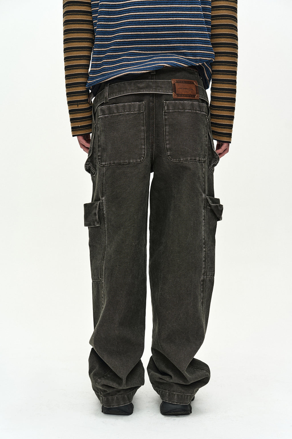 Andersson Bell - Belt Layered Cargo Wide-Leg Jeans (khaki) (Khaki) product image 7 | TRAB K-Fashion Australia