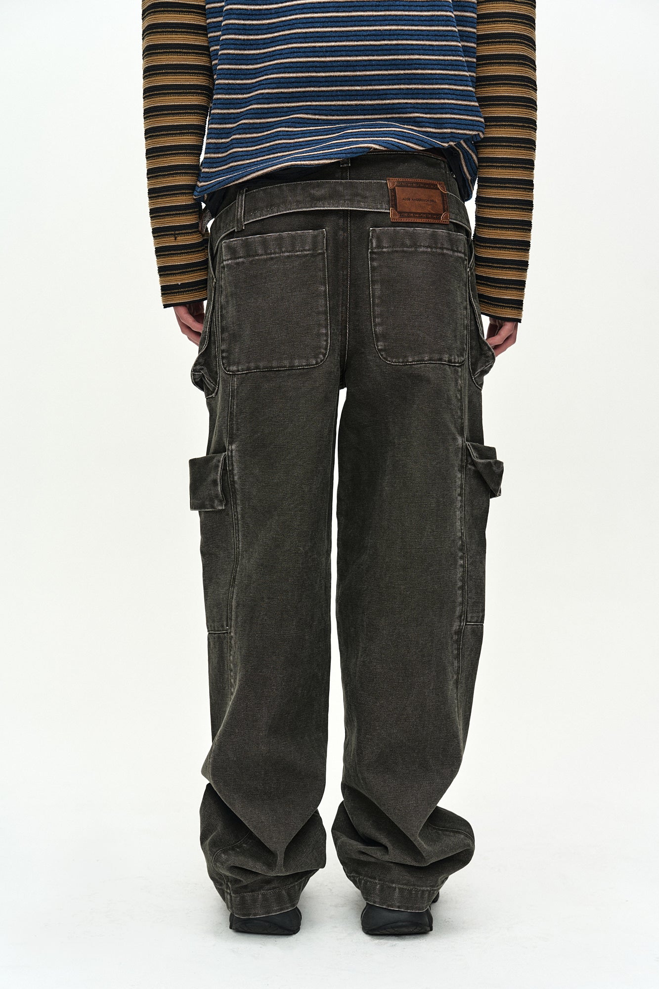 Andersson Bell - Belt Layered Cargo Wide-Leg Jeans (khaki) (Khaki) product image 7 | TRAB K-Fashion Australia