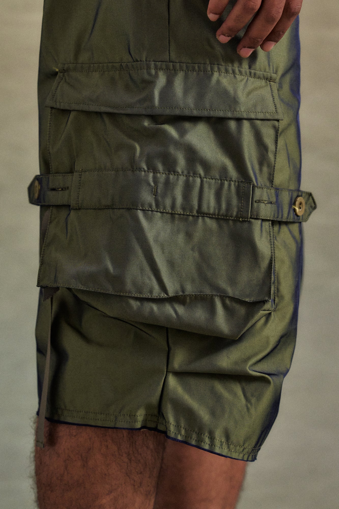 Andersson Bell - Nadrin Multi Pocket Cargo Shorts (Khaki) product image 5 | TRAB K-Fashion Australia