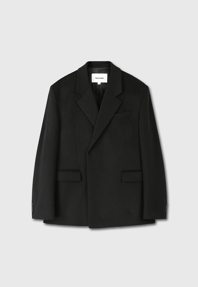 Tonywack - Cashmere Hidden Button Tailored Blazer (Black) product image 7 | TRAB K-Fashion Australia