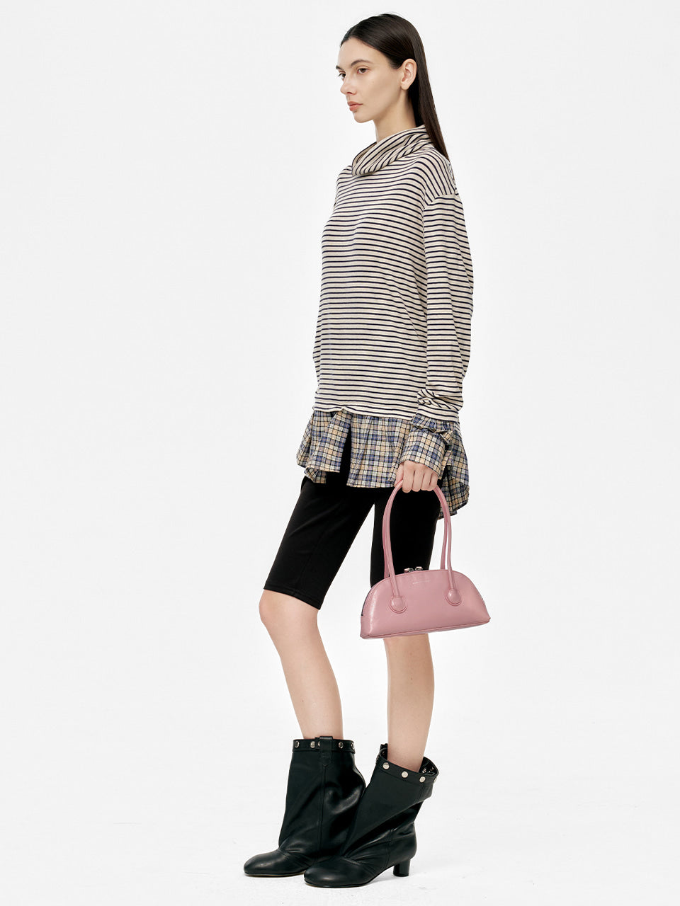 Marge Sherwood - Bessette Shoulder (Baby Pink Crinkle) product image 3 | TRAB K-Fashion Australia