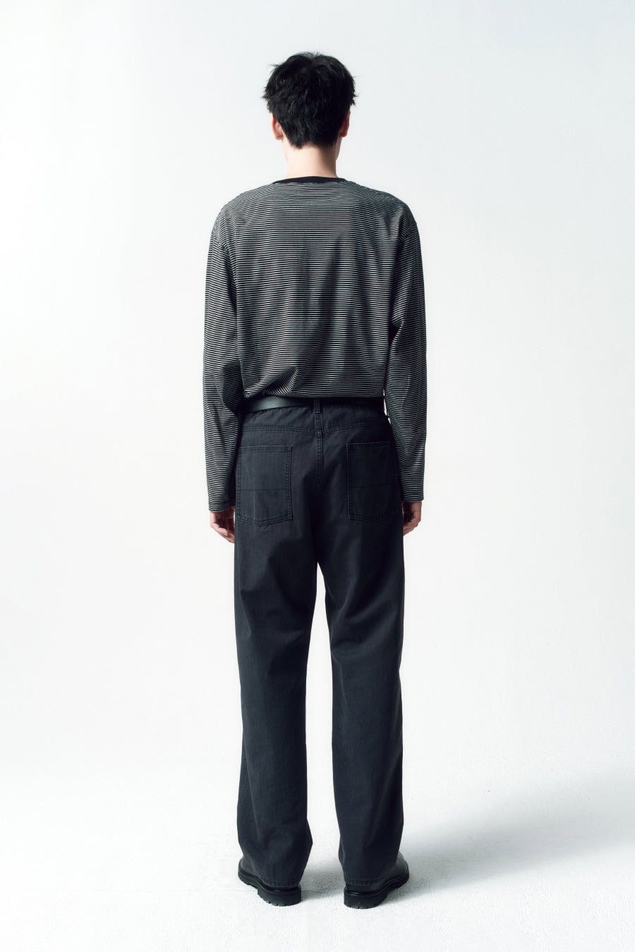 Insilence - Border Stripe Long Sleeve (Black) product image 5 | TRAB K-Fashion Australia