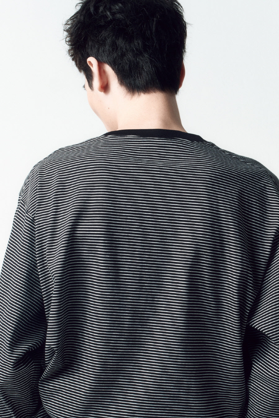 Insilence - Border Stripe Long Sleeve (Black) product image 6 | TRAB K-Fashion Australia