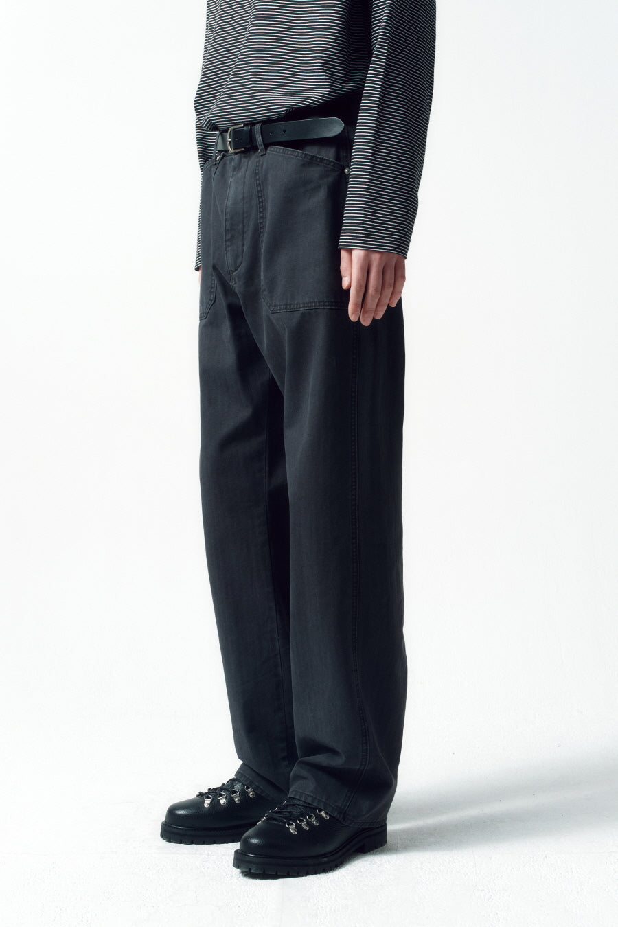 Insilence - HBT Baker Pants (Charcoal) product image 5 | TRAB K-Fashion Australia