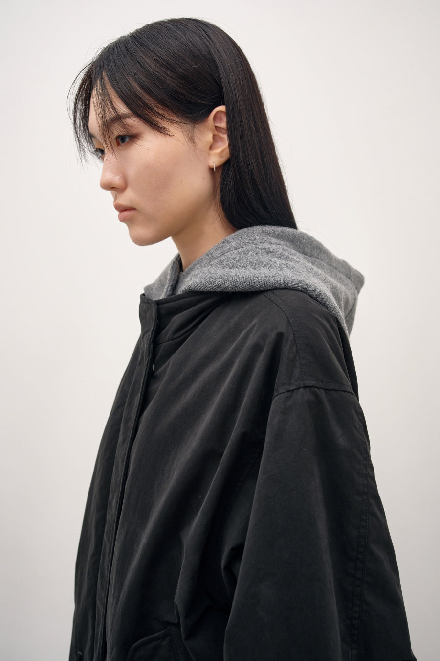 Insilence - M65 Padded Hood Parka (Washed Black) product image 6 | TRAB K-Fashion Australia
