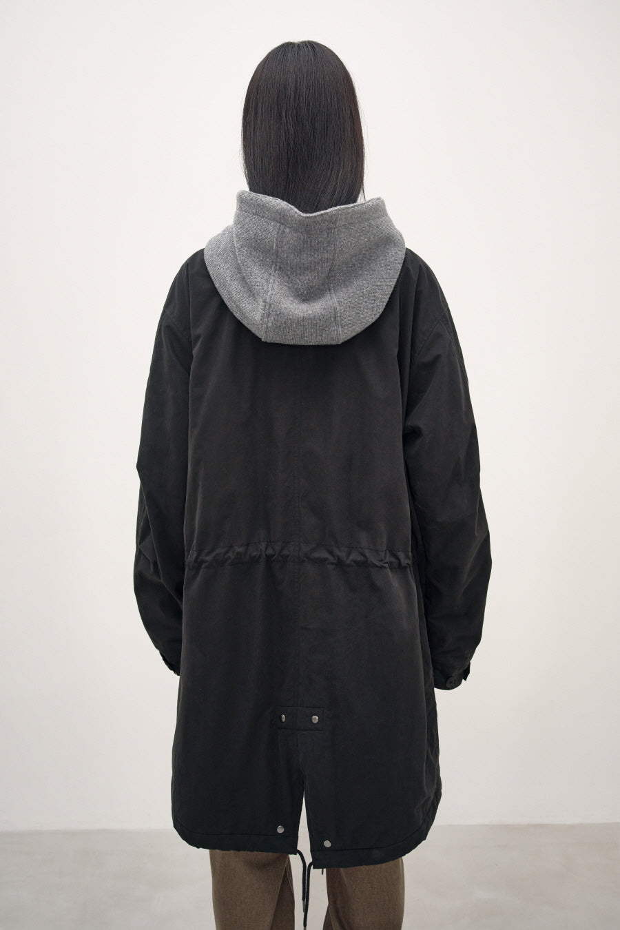 Insilence - M65 Padded Hood Parka (Washed Black) product image 5 | TRAB K-Fashion Australia