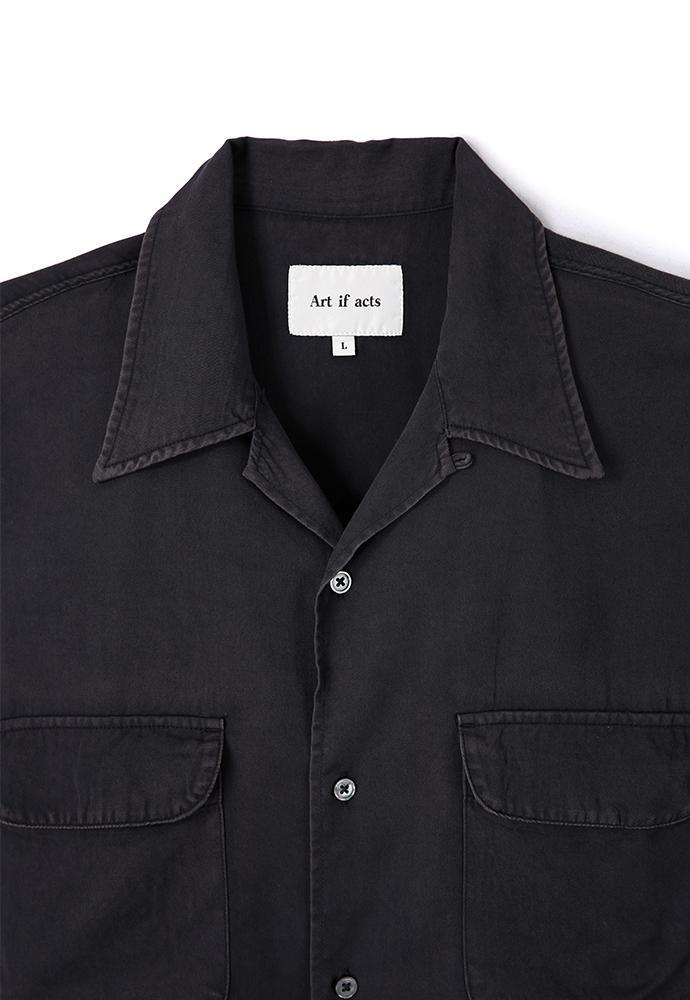 Art if acts - Tencel Two Pocket Half Shirt (Faded Black) product image 9 | TRAB K-Fashion Australia