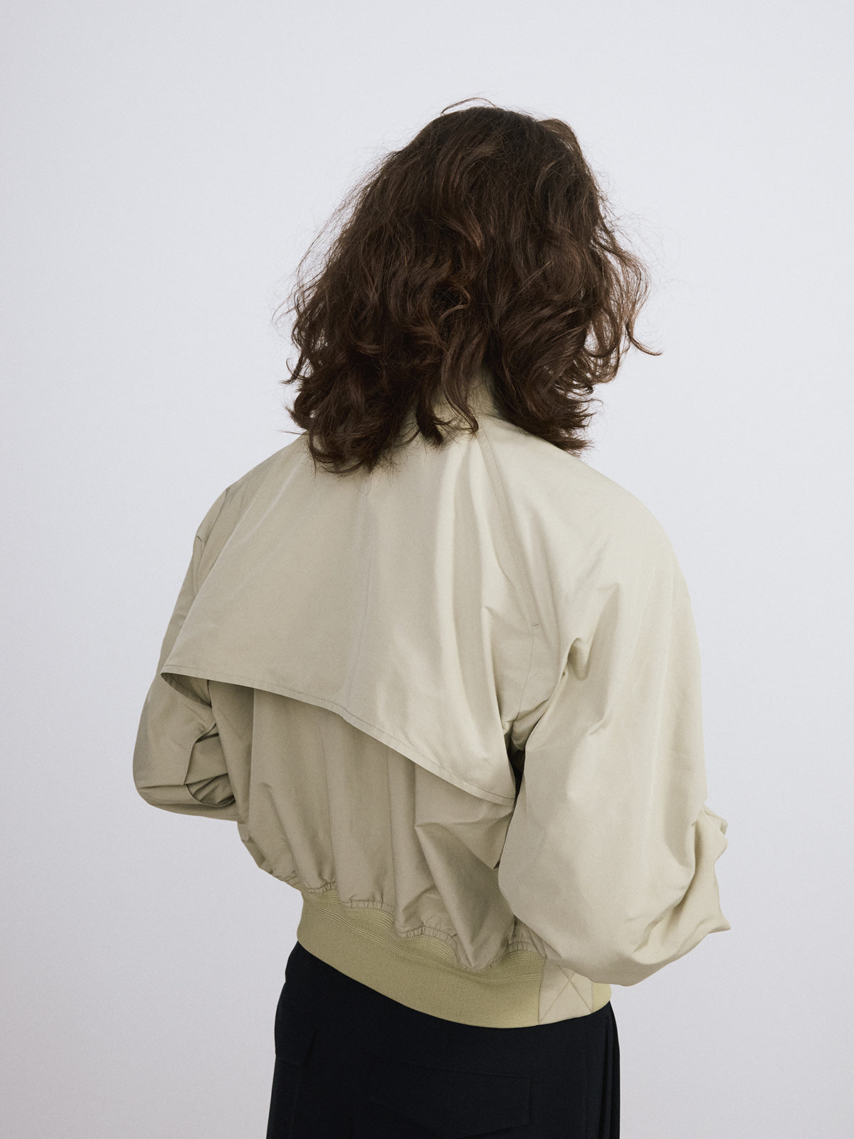 Recto - Crop Harrington Jumper (Light Khaki) product image 4 | TRAB K-Fashion Australia
