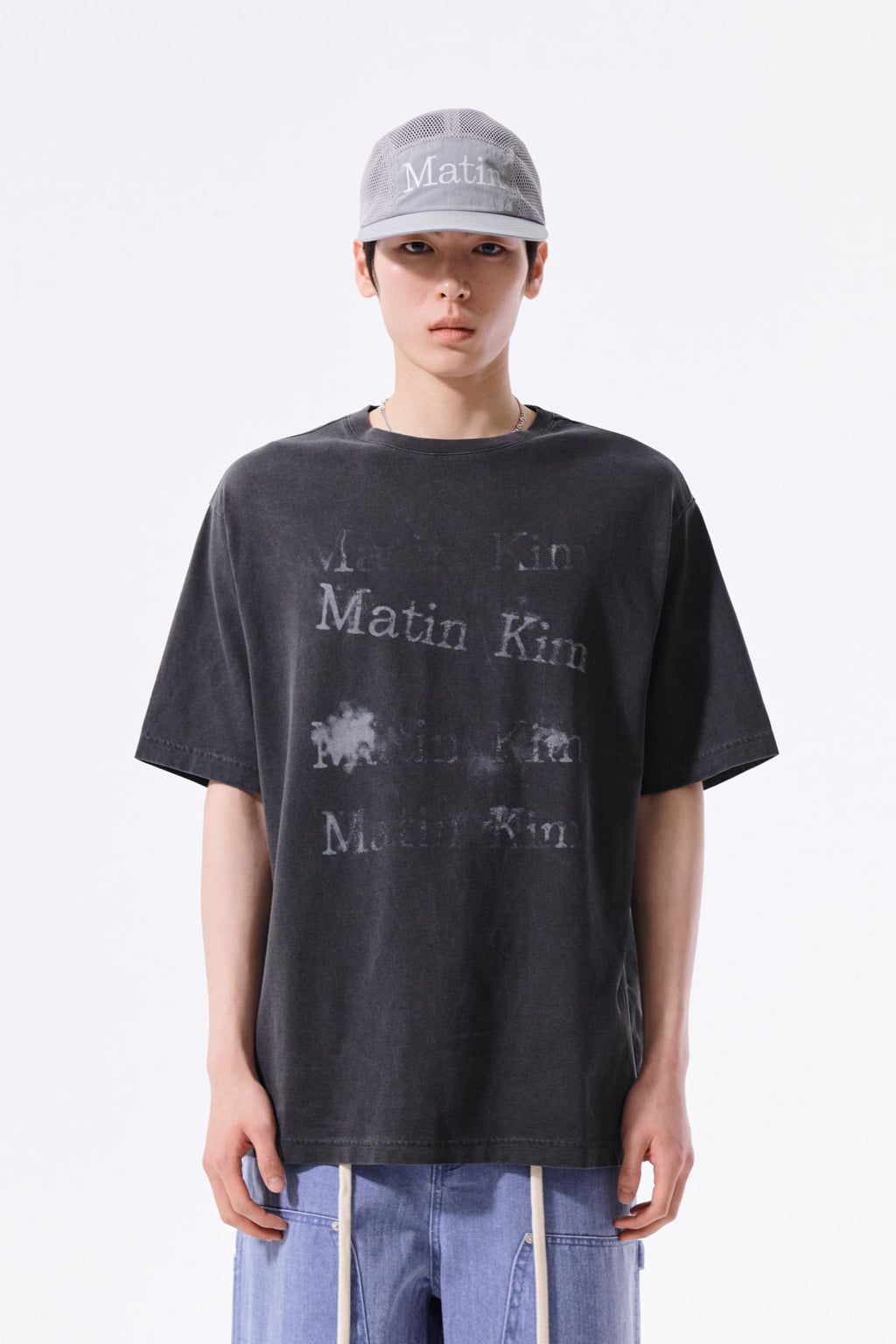 Matin Kim - [Pre-Order – Ships June 22] Pigment Graffiti Logo Top (Charcoal) product image 10 | TRAB K-Fashion Australia